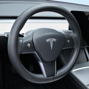 Nappa Leather Steering Wheel Cover for Tesla Model